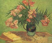 Vincent Van Gogh Still life:Vast with Oleanders and Books (nn04) oil on canvas